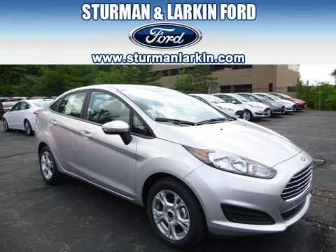 Ingot Silver Ford Fiesta SE Sedan.  Click to enlarge.