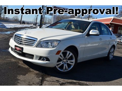 Arctic White Mercedes-Benz C 300 4Matic Luxury.  Click to enlarge.