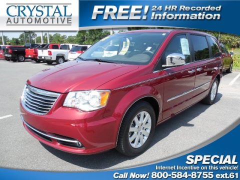 Deep Cherry Red Crystal Pearl Chrysler Town & Country Touring - L.  Click to enlarge.