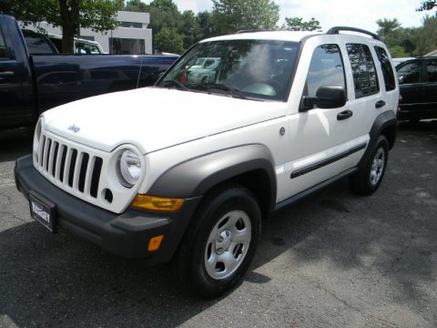 Stone White Jeep Liberty Sport 4x4.  Click to enlarge.