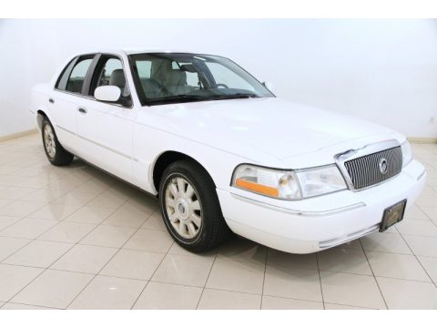 Vibrant White Mercury Grand Marquis LS.  Click to enlarge.