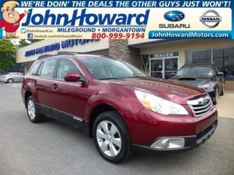 Ruby Red Pearl Subaru Outback 2.5i.  Click to enlarge.