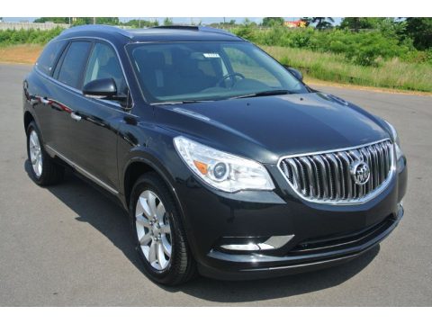 Carbon Black Metallic Buick Enclave Leather.  Click to enlarge.