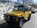 Front 3/4 View of 1997 Land Rover Defender 90 Soft Top #9