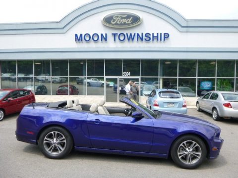 Deep Impact Blue Ford Mustang V6 Convertible.  Click to enlarge.