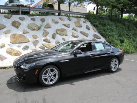 Black Sapphire Metallic BMW 6 Series 640i xDrive Gran Coupe.  Click to enlarge.