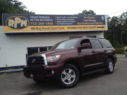 Cassis Red Pearl Toyota Sequoia SR5 4WD.  Click to enlarge.