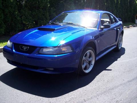 Sonic Blue Metallic Ford Mustang GT Coupe.  Click to enlarge.