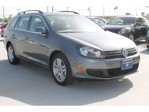 Platinum Gray Metallic Volkswagen Jetta TDI SportWagen.  Click to enlarge.
