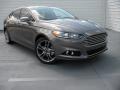 Front 3/4 View of 2014 Ford Fusion Titanium #2