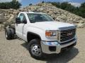 Front 3/4 View of 2015 GMC Sierra 3500HD Work Truck Regular Cab Chassis #1