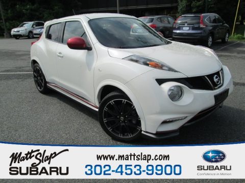 Pearl White Nissan Juke NISMO.  Click to enlarge.