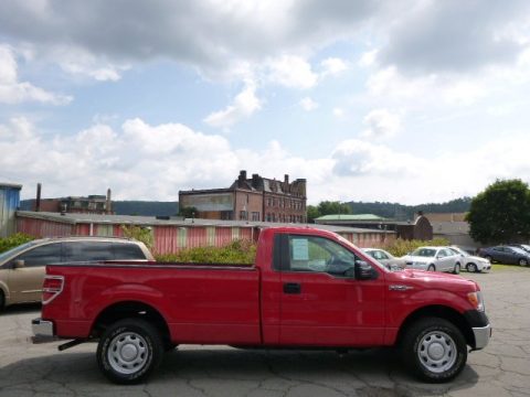 Vermillion Red Ford F150 XL Regular Cab.  Click to enlarge.