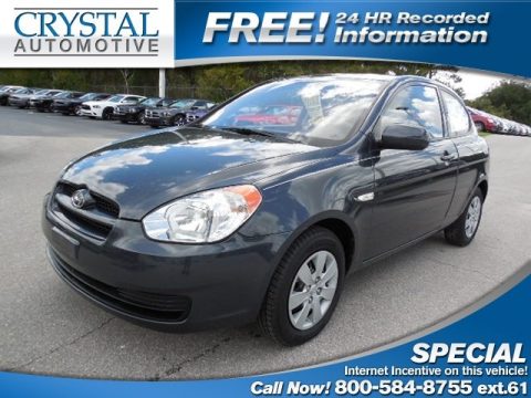 Charcoal Gray Hyundai Accent GS 3 Door.  Click to enlarge.