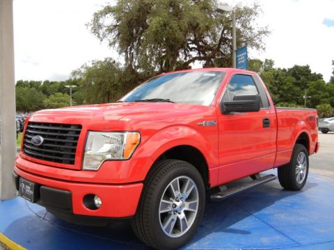 Race Red Ford F150 STX Regular Cab.  Click to enlarge.