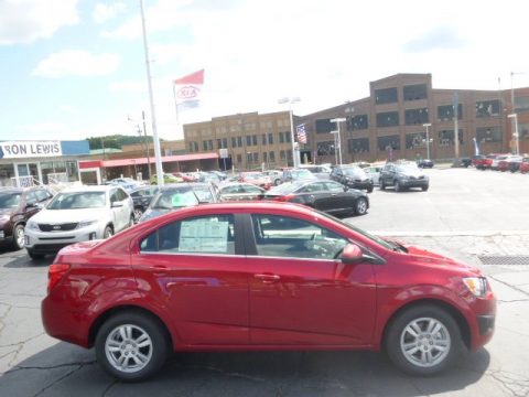 Crystal Red Tintcoat Chevrolet Sonic LT Sedan.  Click to enlarge.