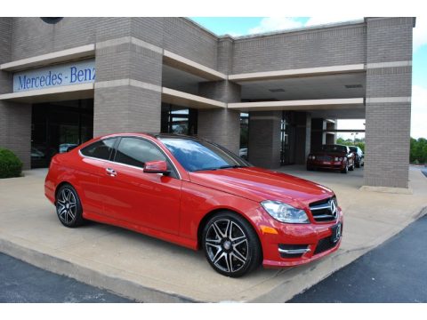 Mars Red Mercedes-Benz C 350 4Matic Coupe.  Click to enlarge.