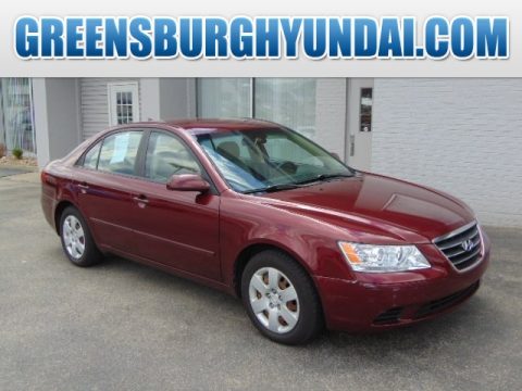 Dark Cherry Red Hyundai Sonata GLS.  Click to enlarge.