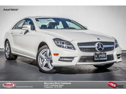 Diamond White Metallic Mercedes-Benz CLS 550 Coupe.  Click to enlarge.