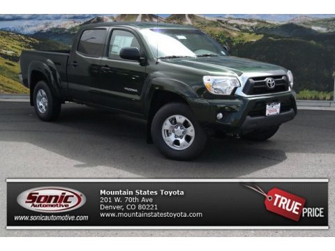 Spruce Green Mica Toyota Tacoma V6 SR5 Double Cab 4x4.  Click to enlarge.