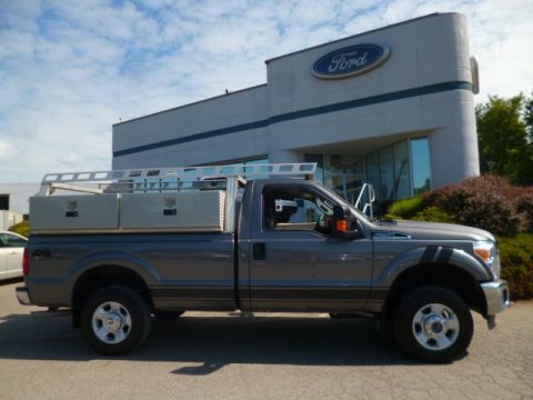 Sterling Grey Metallic Ford F250 Super Duty XLT Regular Cab 4x4.  Click to enlarge.