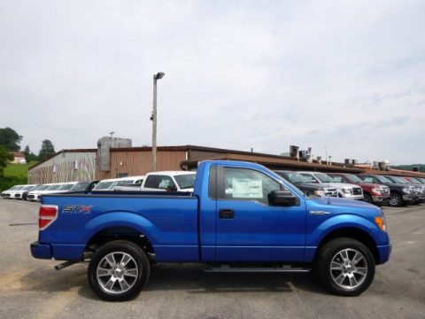 Blue Flame Ford F150 STX Regular Cab 4x4.  Click to enlarge.