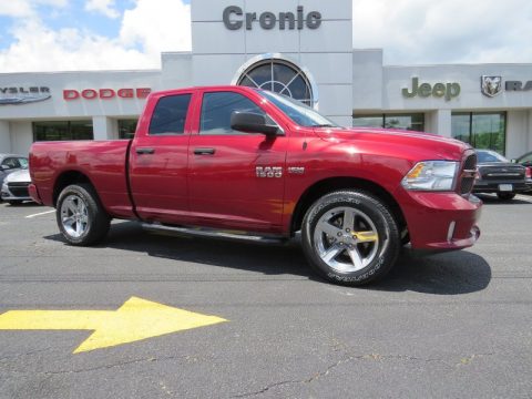 Deep Cherry Red Pearl Ram 1500 Express Quad Cab.  Click to enlarge.