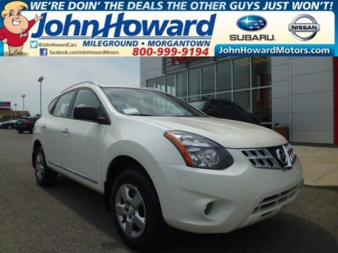 Pearl White Nissan Rogue Select S.  Click to enlarge.