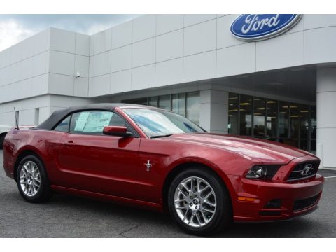 Ruby Red Ford Mustang V6 Premium Convertible.  Click to enlarge.