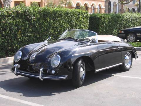 Black 1956 Porsche 356 Speedster ReCreation with Tan interior Black Porsche 