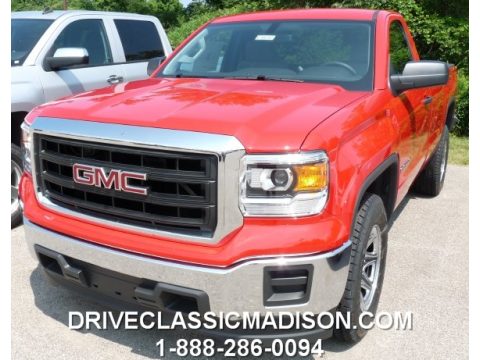 Fire Red GMC Sierra 1500 Regular Cab.  Click to enlarge.