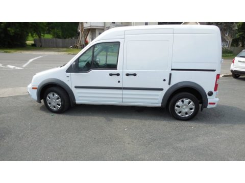 Frozen White Ford Transit Connect XLT Van.  Click to enlarge.