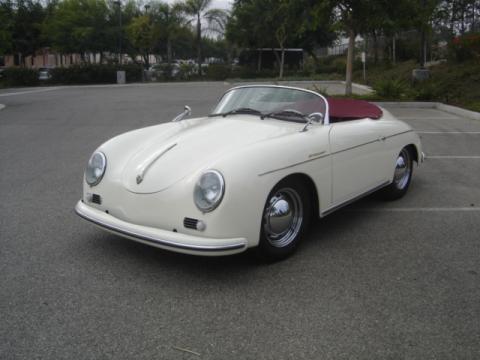 White Porsche 356 Speedster ReCreation.  Click to enlarge.