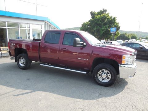 Deep Ruby Metallic Chevrolet Silverado 2500HD LTZ Crew Cab 4x4.  Click to enlarge.