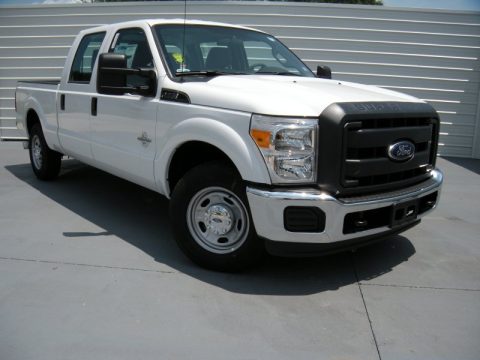 Oxford White Ford F250 Super Duty XL Crew Cab.  Click to enlarge.