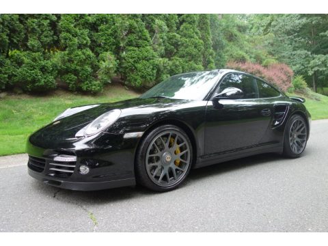 Black Porsche 911 Turbo S Coupe.  Click to enlarge.