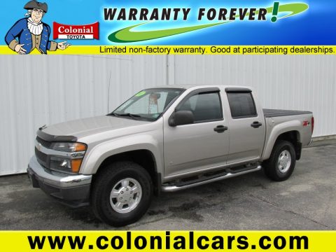 Silver Birch Metallic Chevrolet Colorado LT Crew Cab 4x4.  Click to enlarge.