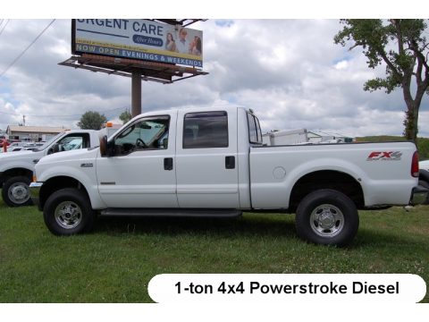 Oxford White Ford F350 Super Duty Lariat Crew Cab 4x4.  Click to enlarge.