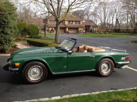 British Racing Green Triumph TR6 Roadster.  Click to enlarge.