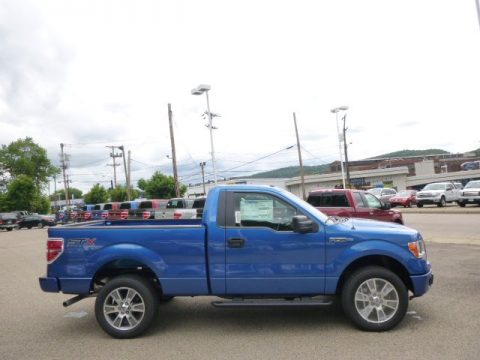 Blue Flame Ford F150 STX Regular Cab 4x4.  Click to enlarge.