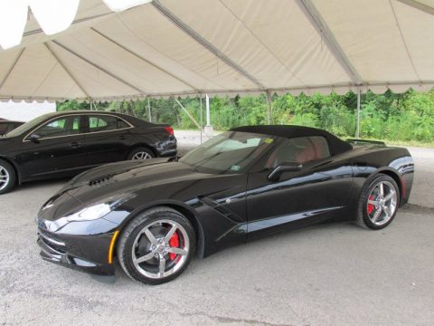 Black Chevrolet Corvette Stingray Convertible.  Click to enlarge.