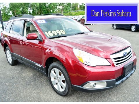 Ruby Red Pearl Subaru Outback 2.5i Premium Wagon.  Click to enlarge.