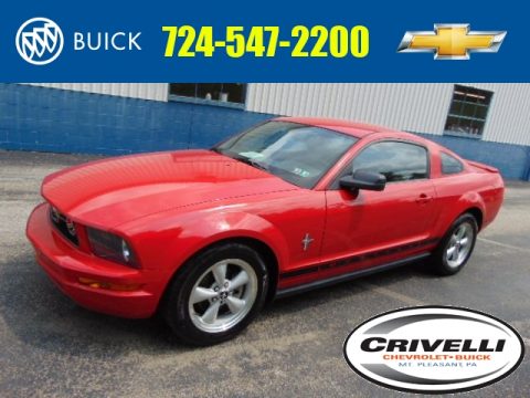 Torch Red Ford Mustang V6 Deluxe Coupe.  Click to enlarge.