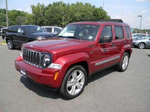 Deep Cherry Red Crystal Pearl Jeep Liberty Jet 4x4.  Click to enlarge.