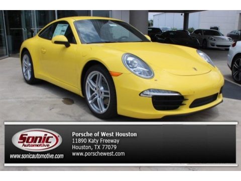 Racing Yellow Porsche 911 Carrera Coupe.  Click to enlarge.
