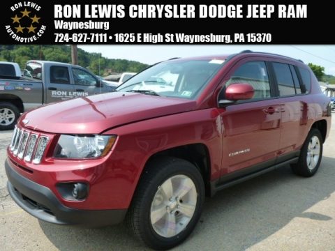 Deep Cherry Red Crystal Pearl Jeep Compass Latitude 4x4.  Click to enlarge.
