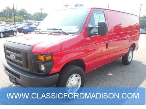 Vermillion Red Ford E Series Van E250 Cargo.  Click to enlarge.