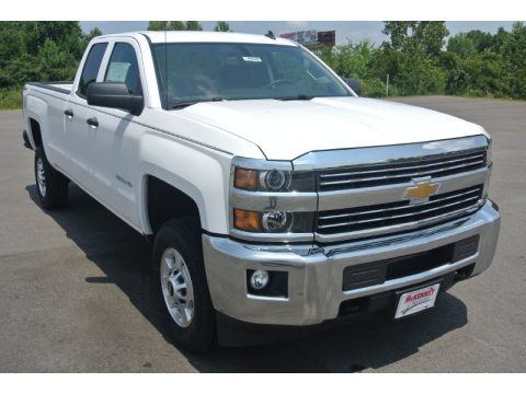 Summit White Chevrolet Silverado 2500HD LT Double Cab 4x4.  Click to enlarge.