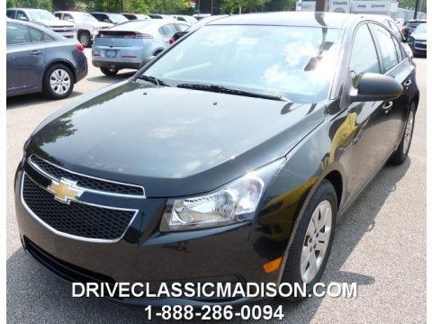 Black Granite Metallic Chevrolet Cruze LS.  Click to enlarge.