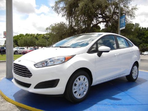 Oxford White Ford Fiesta S Sedan.  Click to enlarge.